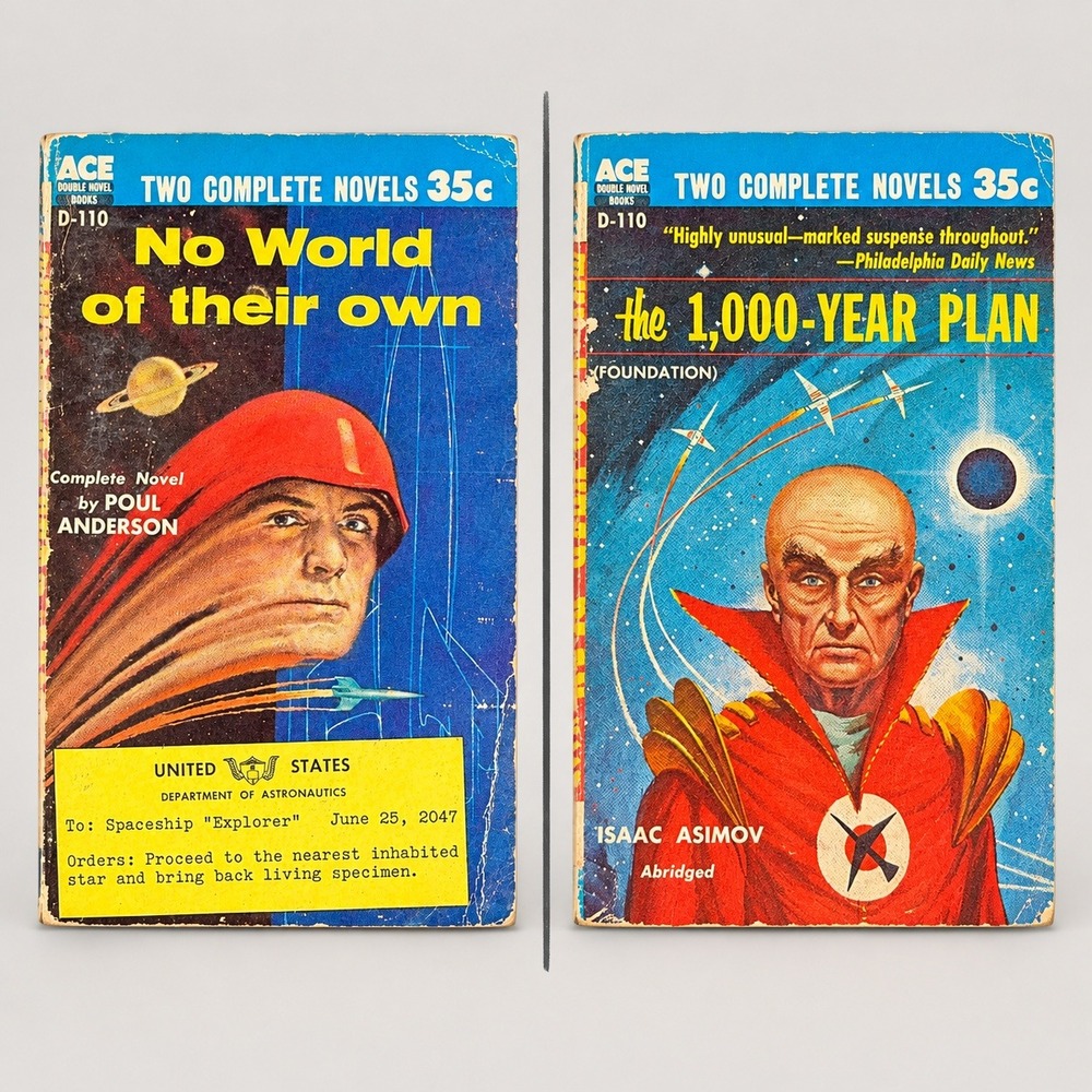 Ace Double D-110 Isaac Asimov 1000 Year Plan Poul Anderson No World of Their Own
